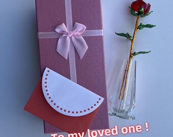 Crystal Rose Ornament – Simulated Immortal Flower Gift for Lovers & Special Occasions