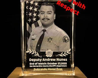 Large-Format Memorial Crystal Tribute