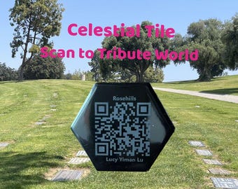 Celestial Tile Made of Porcelain Mosaic – Scan to Tribute World