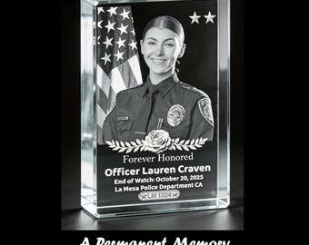 Large-Format Memorial Crystal Tribute