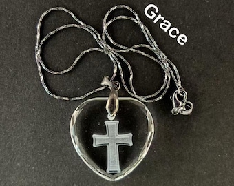 Crystal Heart Cross Necklace – A Symbol of Grace in Daily Life