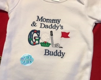 Mommy & Daddy's Golf Buddy, Golf Bodysuit, Baby Boy, Custom, Baby Shower Gift, Baby girl, Onesies®