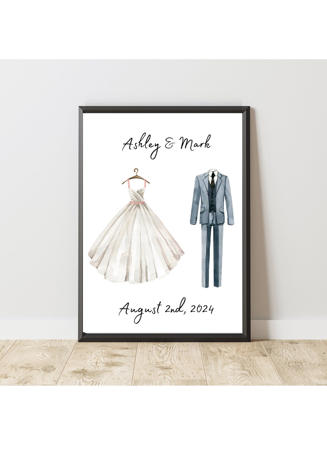 Personalized Wedding Art L Custom Bride and Groom Decor L Dowload and ...
