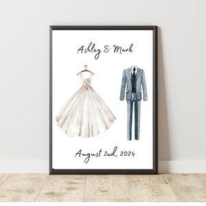 Personalized Wedding Art l Custom Bride and Groom Decor l Dowload and Print Wall Art l Wedding Date Keepsake l Custom Wedding Couple Art