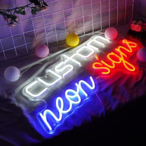 Personalized LED Neon Sign – Custom Text & Logo – Wedding Decoration, Valentine's Day, Gift, Wall Decor, RGB Color Changing, Handmade