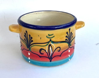 Vintage Ceramic El Poyeton Spanish Pottery Bowl Crock made in Spain & marked