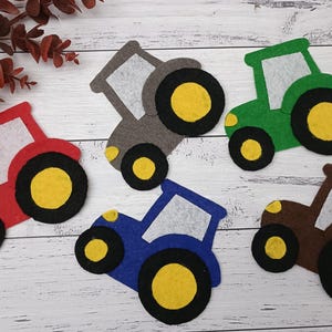 felt tractor garland, kids room garland, theme birthday party banner, kids play area decor