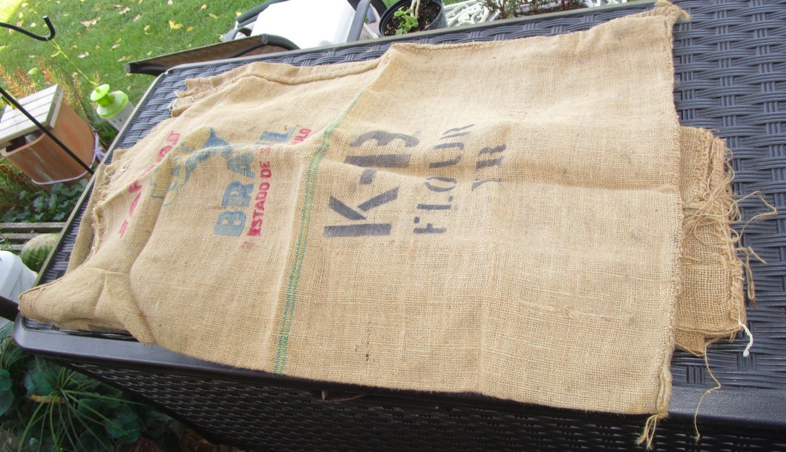 10 Burlap Sacks Bags from the 50s Clean Stored Airtight Etsy
