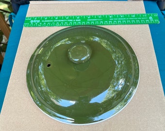 Hall China Casserole Lid 8-1/2 inch Diameter Green Steam Vent