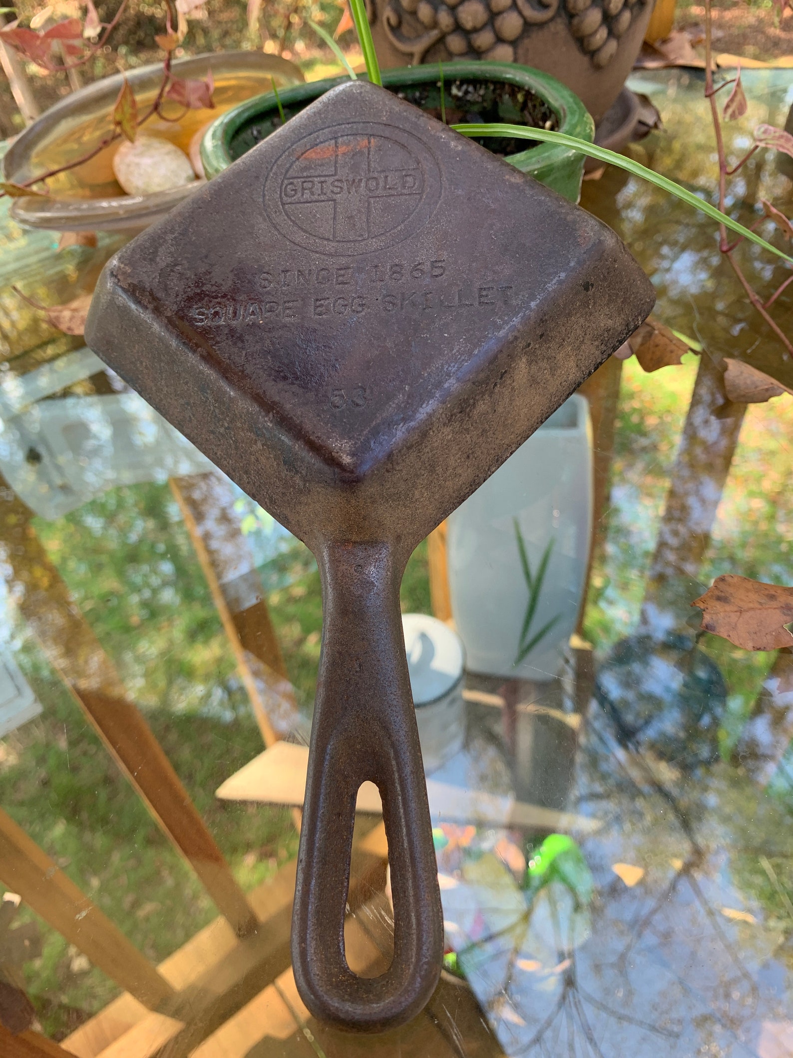 Vintage Griswold Cast Iron Square Egg Skillet 53 FREE Etsy