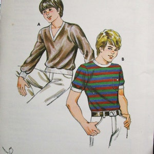 1113 Kwik Sew Pattern Junior Boys Pullon Shirt Crew Neck, Crewneck, Long  Sleeve
