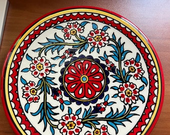 Colorful Hand Painted Plate Free Shipping