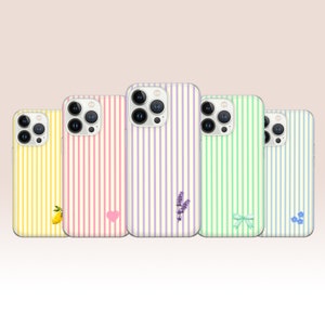 Striped Phone Case: Colorful Gel Rubber Cover