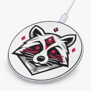 Ruby Raccoon Logo - 10W Wireless Charger