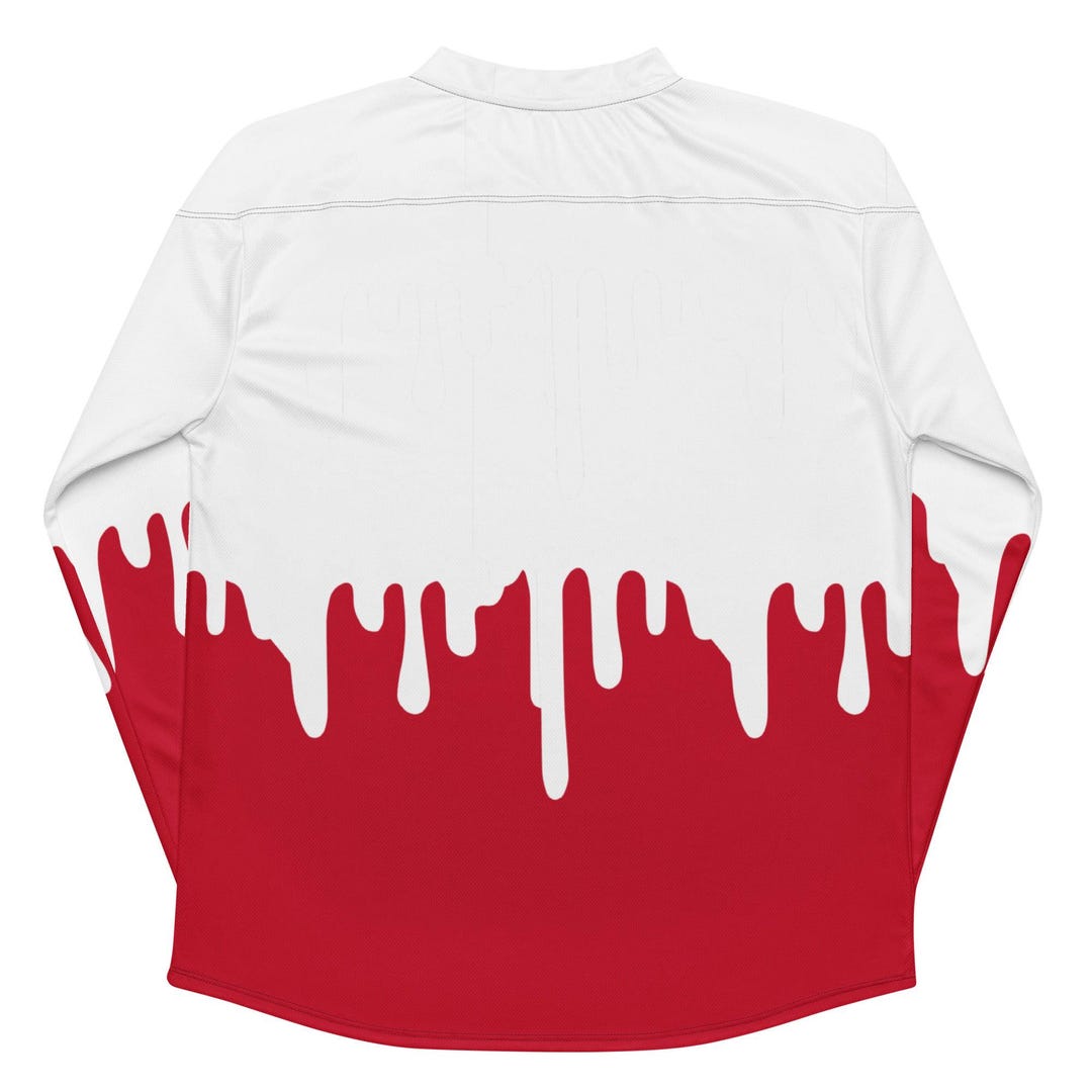 Drip Series - Scarlet Serenity - Hockey Jersey - Etsy
