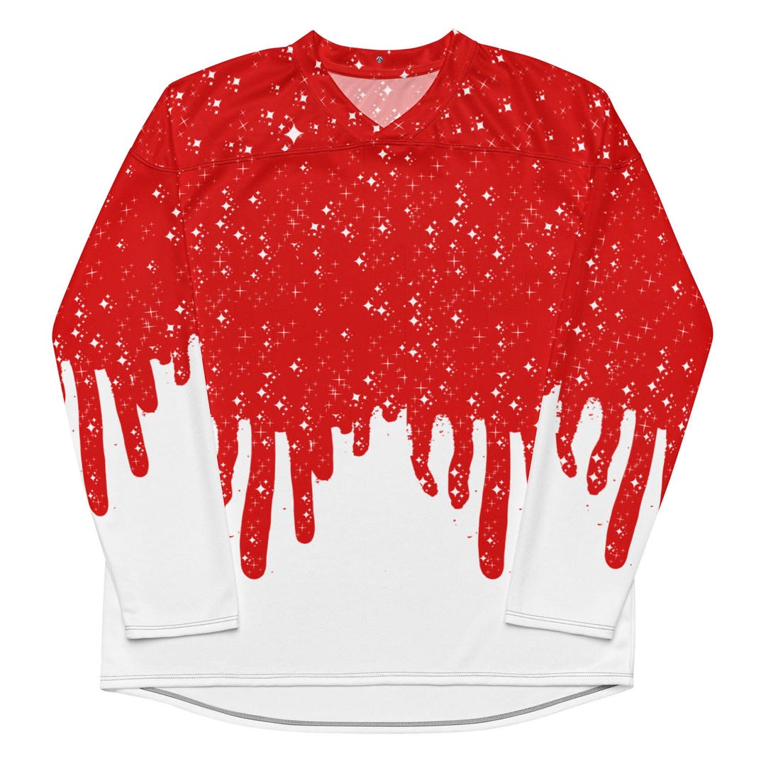 Drip Series - Cherry Comet - Hockey Jersey - Etsy