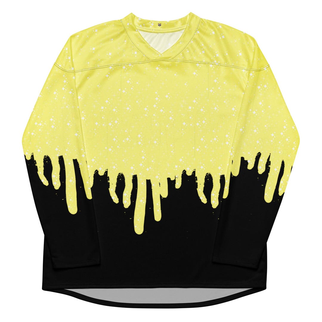 Drip Series - Lemon Noir - Hockey Jersey - Etsy