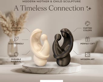 Mother and child Sculpture, Mother and baby Statue, Mother’s Day Gift, New Mom Gift idea, Birthday Gift,  Modern Statue