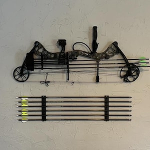 Bow and Arrow Wall Mount, Bow Wall Mount, Bow Hook, Recurve Bow, Long Bow, Compound Bow, Cross Bow, Hanging Mount, Hardware Included