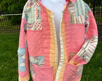 Vintage Quilt Jacket pink patchwork