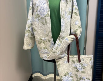 Vintage Quilt Jacket and matching tote bag