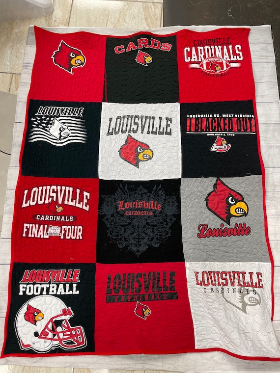 louisville cardinals throw blanket