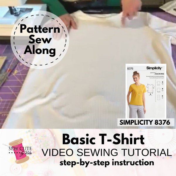 How to Sew a T-shirt, Sew Along Video,  Sewing Video, Tutorial, Simplicity Pattern 8376