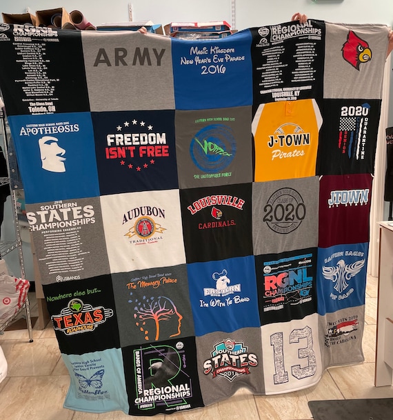 University of Louisville T-Shirt Quilt 16 shirts