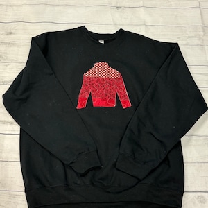 Quilted Jockey Silk Appliqué Sweatshirt Black image 1