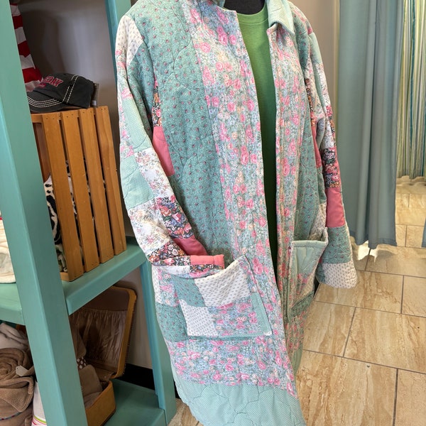 Vera Owen Long Quilt Jacket Incense
