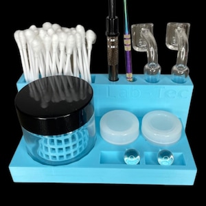 LabTec Terp Tray Mini – Blue | Dab Tool Organizer | Resin Dab Tray | Compact Terp Station | Concentrate Accessory