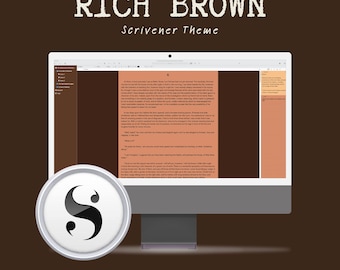 Rich Brown - Tema de Scrivener para Mac / Tema para autores, novelistas y escritores