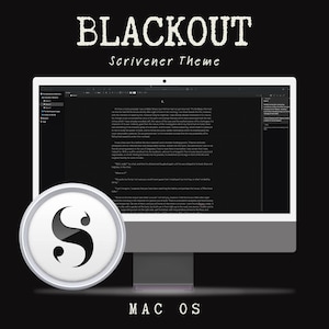 Blackout - Tema de Scrivener para Mac / Tema de modo oscuro para autores, novelistas y escritores