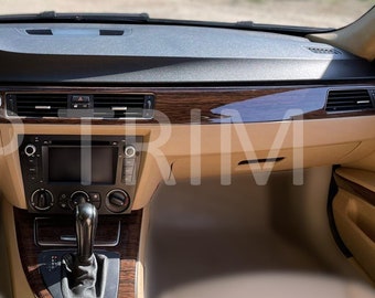 For E90, E92 Trim Console Dashboard Decor Frame Set Cockpit Decor Dashboard Kit Wood Carbon Silver Black Trim Cover Coating Set