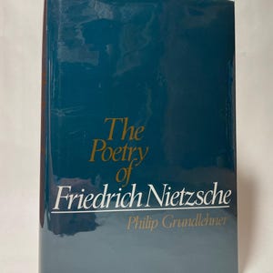 1986 Poezja Friedricha Nietzschego autorstwa Philipa Grundlehnera ~ Vintage Oxford Poetry and Philosophy Książka w twardej oprawie z obwolutą