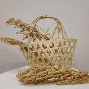 Handwoven Bamboo Basket – Eco-Friendly Storage, Rustic Home Decor, Wicker Organizer, Gift for Home