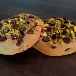Pistachio Cream Chocolate Chip Cookie Recipe, Cookie Recipes, digital download, Recipes, Stuffed, Gourmet Cookie Recipes, Homemade Cookies