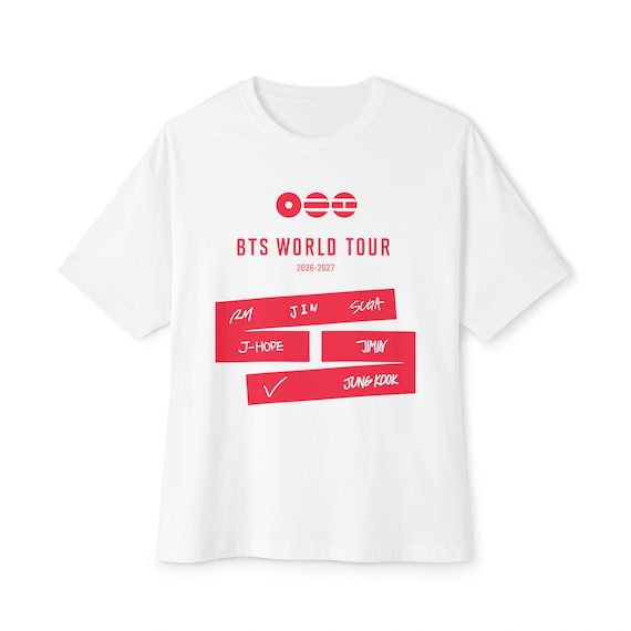 BTS 2026 World Tour Arirang Oversized Boxy T-shirt | Kpop Army