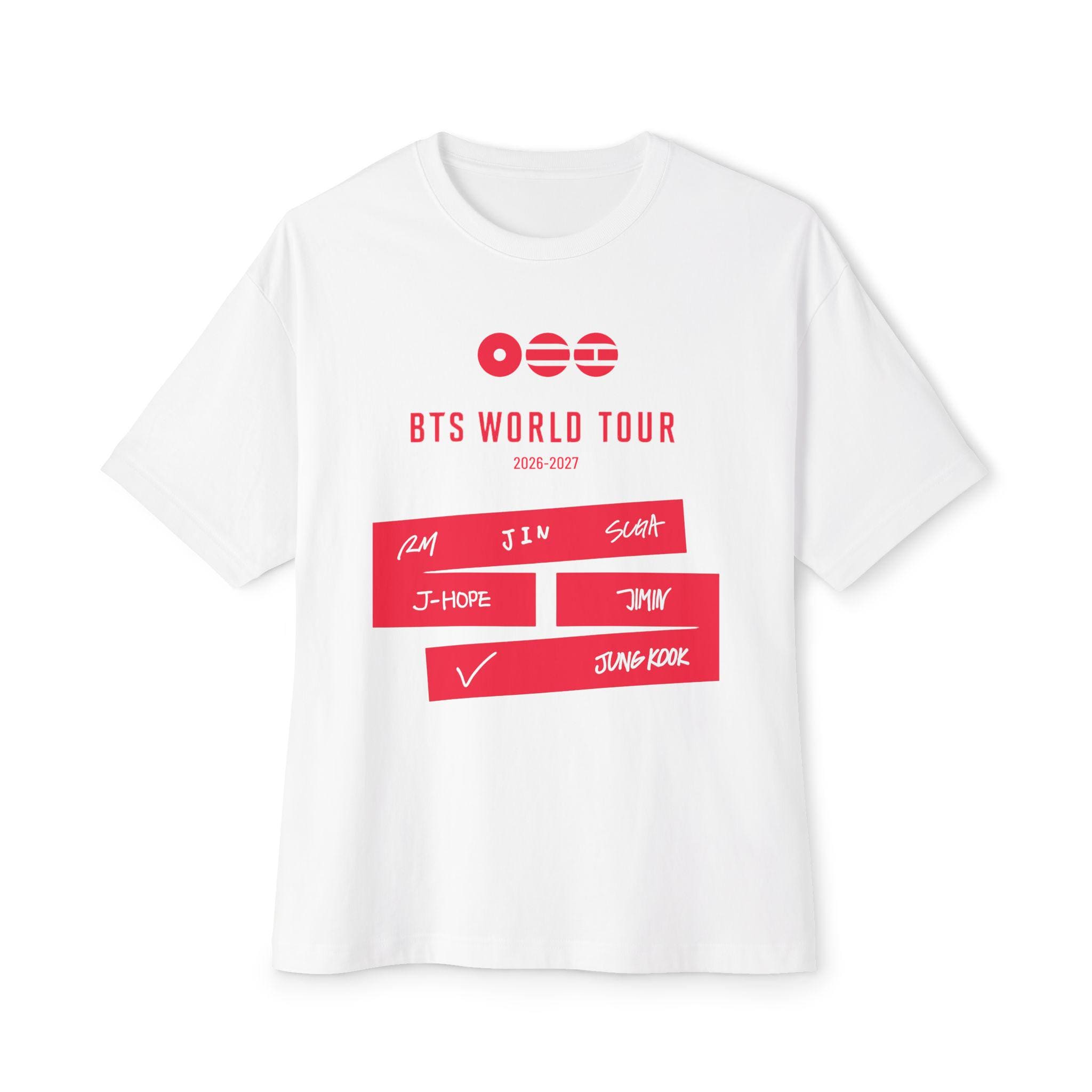 BTS 2026 World Tour Arirang Oversized Boxy T-shirt | Kpop Army