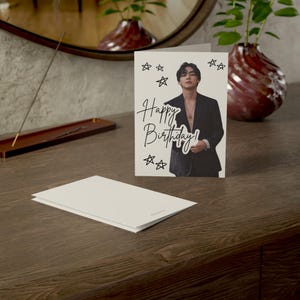 Kim Taehyung V of BTS Birthday Card Hand-drawn Doodle Happy Birthday Greeting Card | BTS V Birthday Card | Handwritten Stars Bday Card image 8