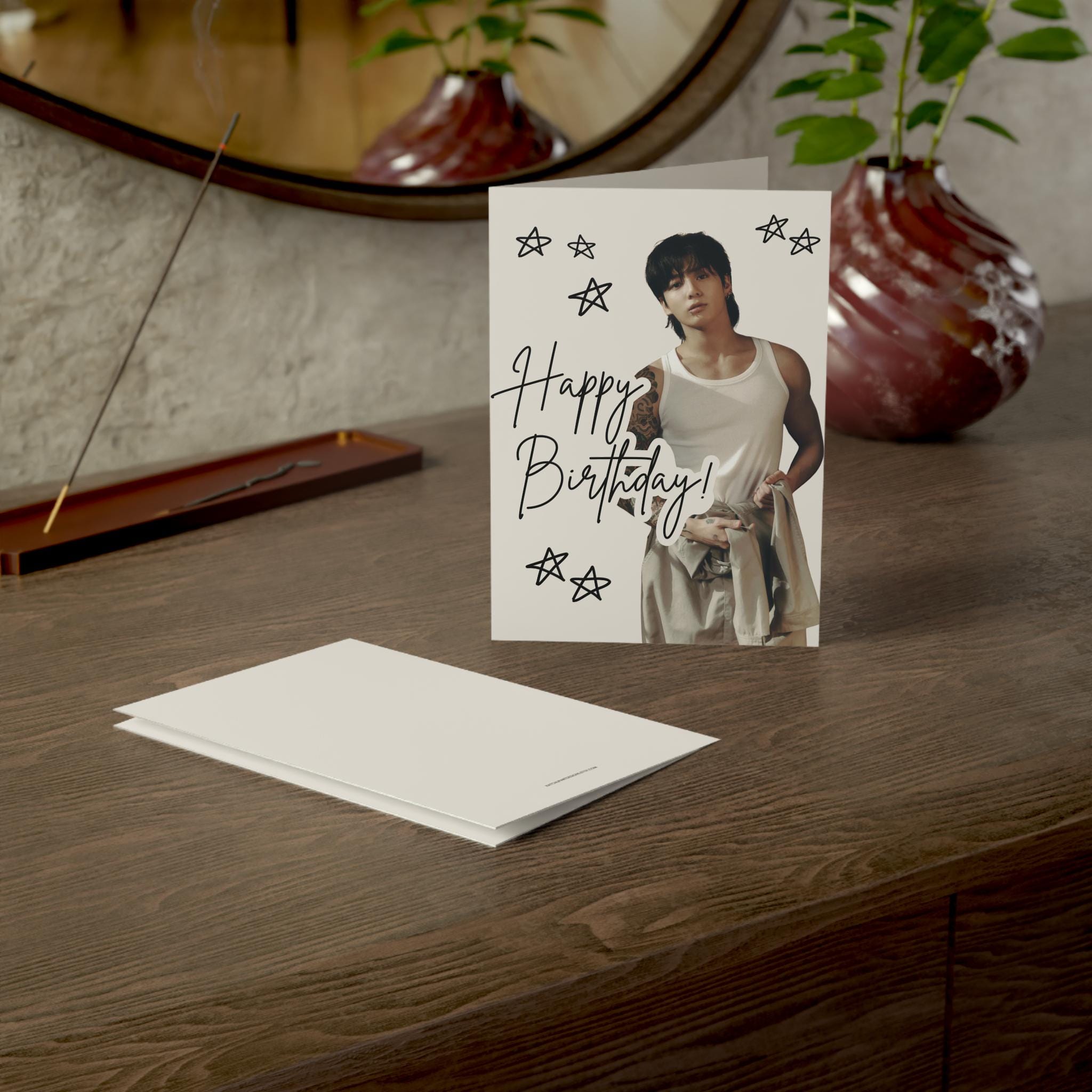 Jungkook Golden Birthday Card Hand-drawn Doodle Happy Birthday