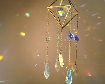 Rainbow Crystal Suncatcher | Chakra Gemstone Prism