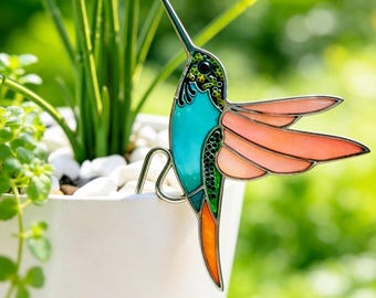 Stained Glass Bird Suncatcher: Kingfisher, Butterfly, Bee, Dove