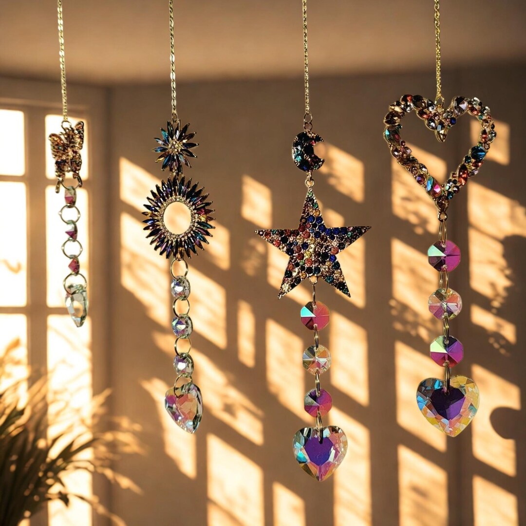 Crystal Rainbow Suncatcher – Handmade Prism Window Decor - Etsy