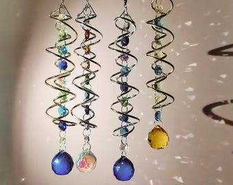Healing Crystal Suncatcher| Sun Catcher for Window Hanging| Wall Decor Boho Room Decor| Rainbow Maker| Christmas Gift for Her Birthday Gift