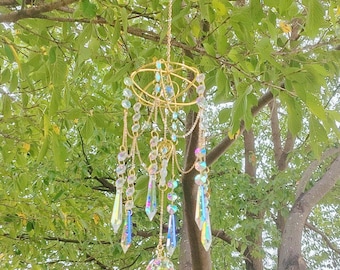 Sun Catcher for Window Hanging/ Rainbow Maker/ Healing Crystal Suncatcher/ Wedding Housewarming Gift/ Wall Boho Room Decor/ Birthday Gift