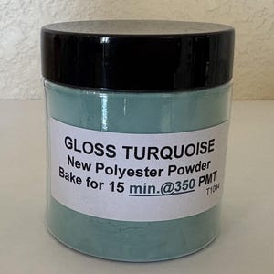 Polyester Powders for powder coating Gloss Turquoise 3oz