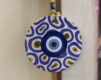 Türkische handgemachte Evil Eye Wandbehang, Nazar Boncuk Schutz Wohnkultur