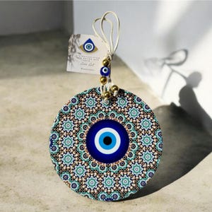 Evil Eye, Good Luck, Unique Christmas Gift, Home Decor, Gift For Her, Evil Eye Wall Hanging, Home Gift Idea, Elegant Evil Eye Home Decor,
