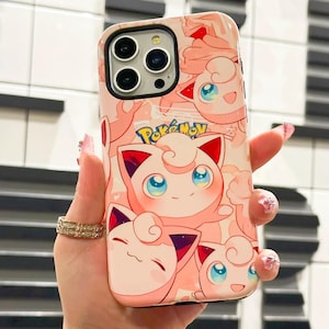 Funda de teléfono con dibujos animados kawaii para iPhone 16, 15, 14, 13, 12, 11 Pro Max, Samsung S22, S23 Plus, S24 FE, S25 Ultra, Google Pixel 7, 8, 9 Pro XL